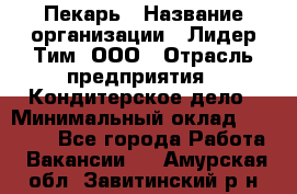 Пекарь › Название организации ­ Лидер Тим, ООО › Отрасль предприятия ­ Кондитерское дело › Минимальный оклад ­ 22 300 - Все города Работа » Вакансии   . Амурская обл.,Завитинский р-н